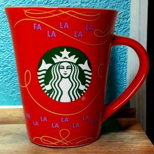 Starbucks Red Christmas Coffee Cup/Mug Green Siren Logo 2020 Holiday Fa La La